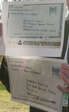 Anthrax laced letters sent to Capitol Hill.