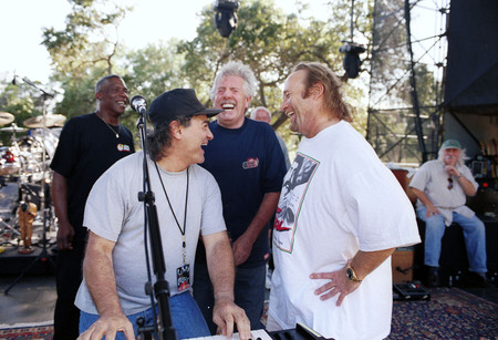 CSNY on a break before a concert in Austin, Tx. 